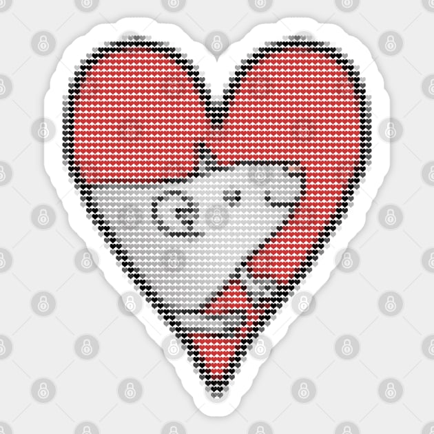 My Valentines Day Rat Heart Filled with Hearts Sticker by ellenhenryart